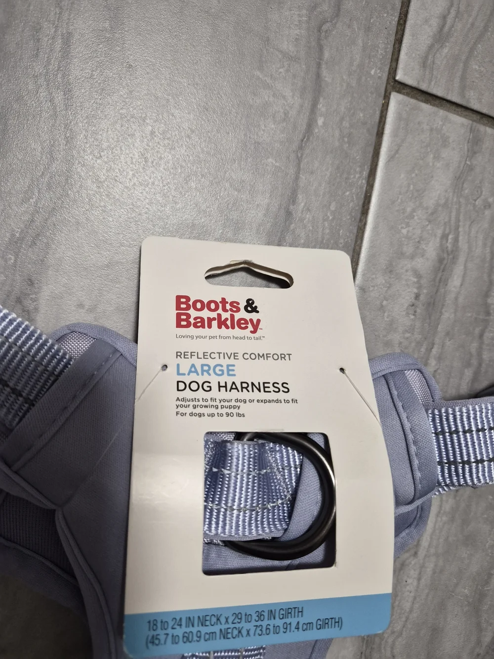 Boots & Barkley Adjustable, Reflective Dog Harness Lilac SZ L